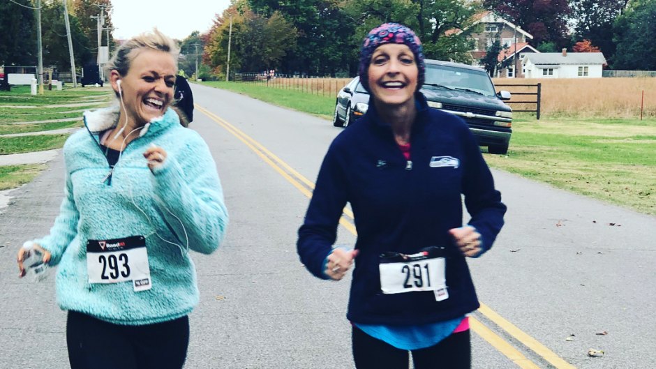 Mackenzie McKee And Mom Angie Douthit Running A Race