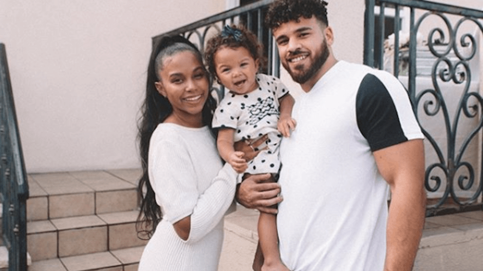 Cheyenne Floyd and Cory Wharton holding their baby Ryder