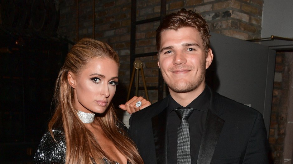 Paris Hilton and Chris Zylka at an event