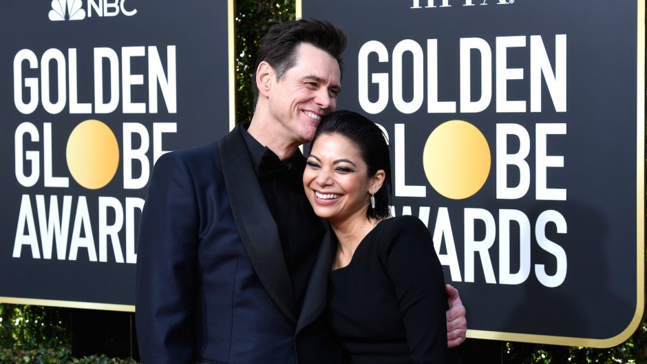 Jim Carrey with his new girlfriend at Golden Globes