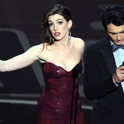 Anne Hathaway jokes about disastrous oscars hosting with james franco