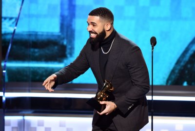 Drake wearing all black