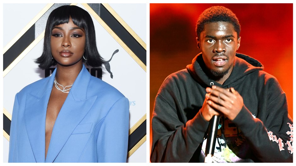 A split image of singer Justine Skye and rapper Sheck Wes