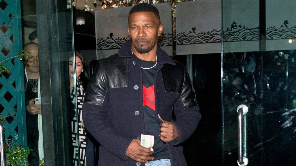 Jamie Foxx Is Seen leaving Mr Chow With a Brunette Beauty Who Isn't Katie Holmes