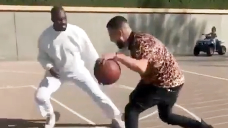 Kanye West Basketball Khloe Kardashian French Montana