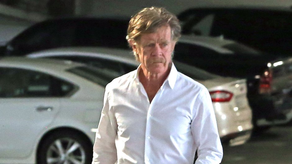william h. macy in a white shirt in a parking lot