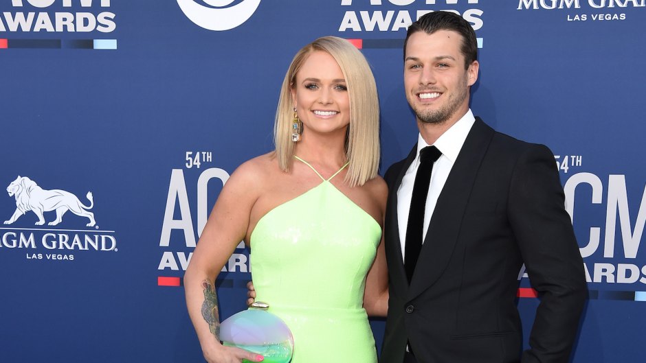 Miranda Lambert Wearing a Green Dress With Husband Brendan