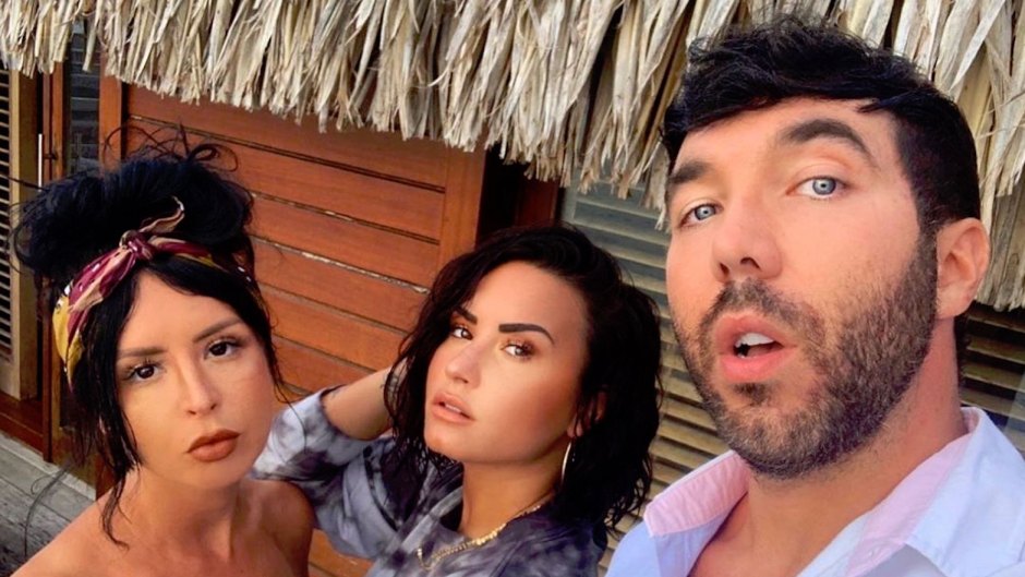 Demi Lovato With Her Friends in Bora Bora
