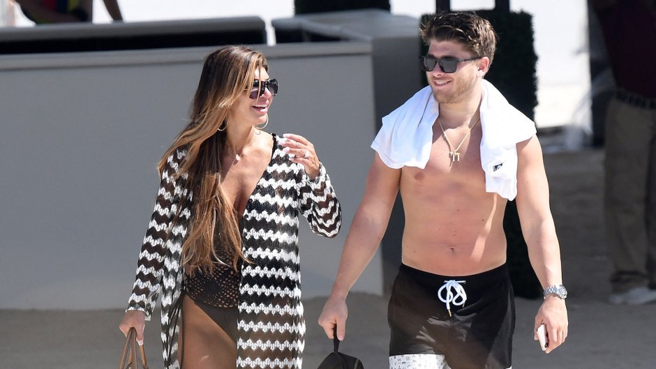 Teresa Guidice on the Beach With Blake Wearing a Swimsuit