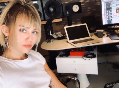 Miley Cyrus Selfie Back in The Studio Feeling Inspired After Recent Split