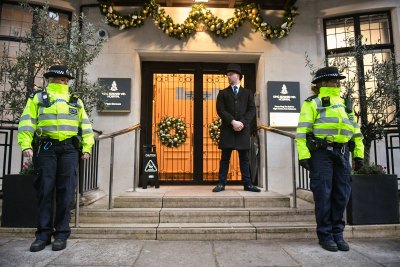 Prince Philip People Outside the Hospital