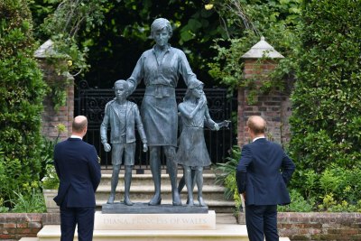 Prince William and Prince Harry Reunite at Princess Diana's Statue Unveiling